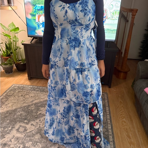 Gallery Blue Floral Maxi Dress - Picture 2 of 6